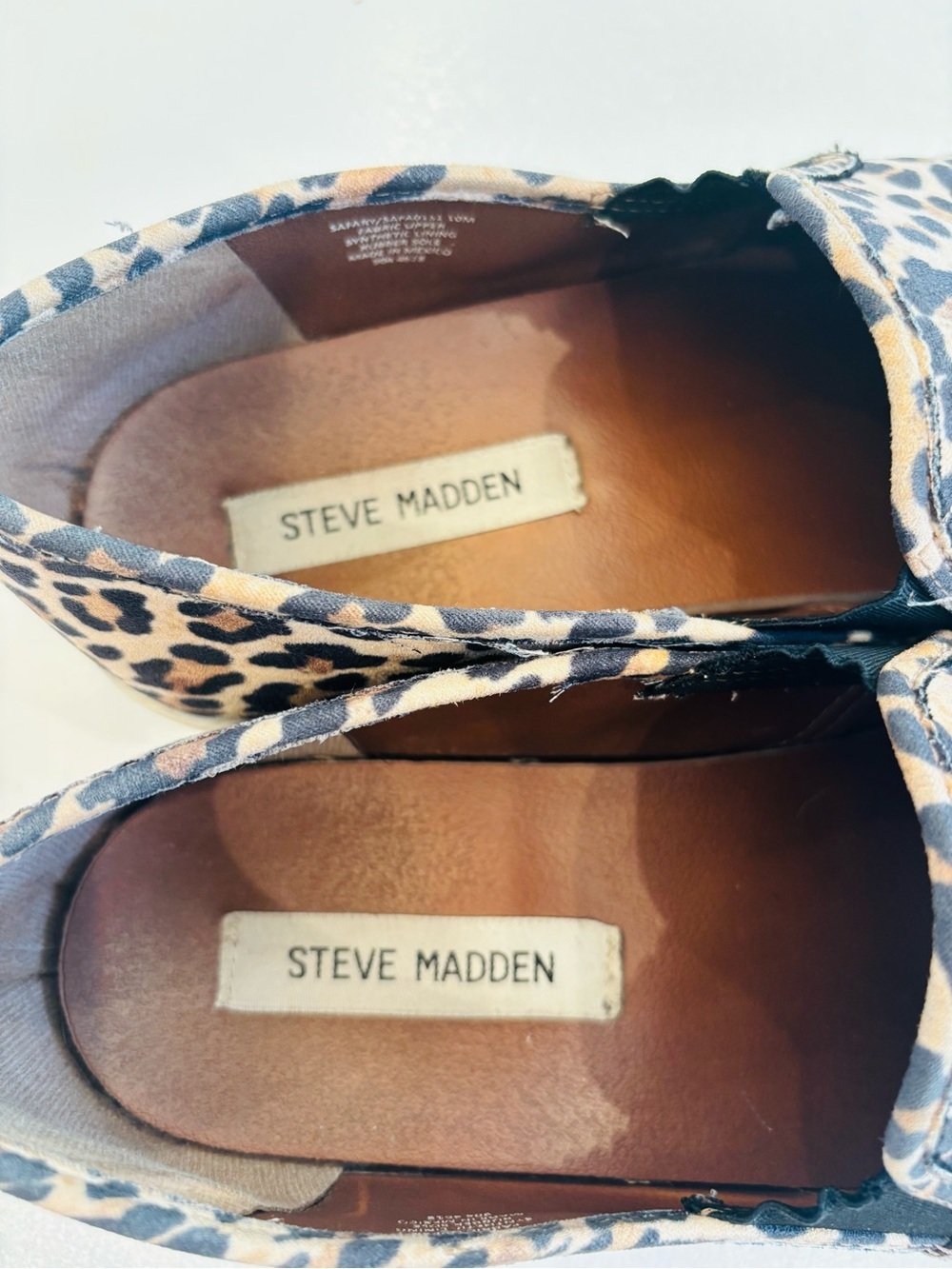Steve Madden Leopard Women’s Slip-On Sneakers - Tan & Black size 10 - Picture 11 of 13